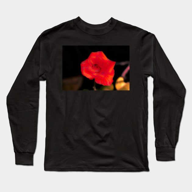 Orange rose blossom Long Sleeve T-Shirt by kall3bu